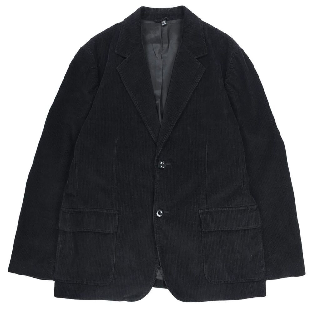 CLUB MONACO Classic Corduroy Blazer Black Old Money Preppy Quiet Luxury Academia